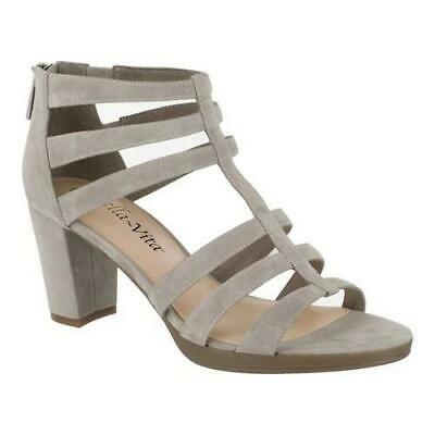 Bella Vita Womens Leah Leather Open Toe Casual Strappy Sandals,9W /Taupe