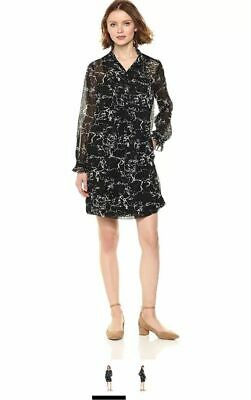 Lucky Brand Women's Marble Print Dress, Black/Multi, Large