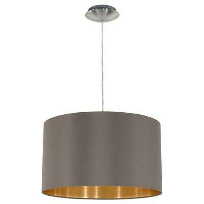 Eglo 1x60W Pendant W/ Satin Nickel Finish and Cappucino and Gold Shade