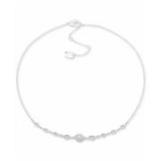 Lauren Ralph Lauren Silver-Tone Crystal and Imitation Pearl  Necklace