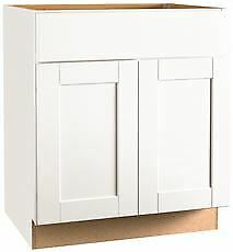 Rsi Home Products Shaker Base Cabinet, White, 30 In.