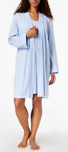 Charter Club 2-Piece Picot-Trim Travel Pajama Set, Size Medium