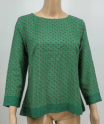 J.Crew Print 3/4-Sleeve Blouse ,Small