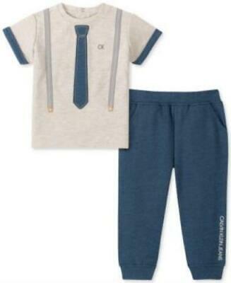 Calvin Klein Baby Boys 2-Pc. Suspend and Necktie, Size 24Months