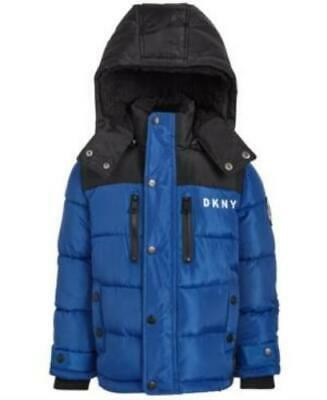 Dkny Little Boys Faux-Fur-Trim Puffer Jacket, Size 5/6