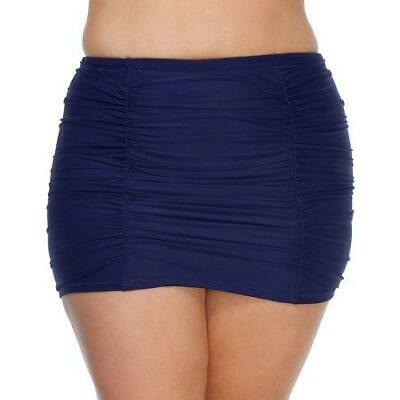 Raisins Womens Plus Costa Ruched Tummy Control Swim Skirt, Various Sizes