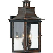Quoizel CM8410 Chalmers 2 Light 21 Tall Outdoor Wall Sconce with Clear Glass