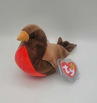 TY Beanie Baby 1997 Early the Robin w/ Errors Rare