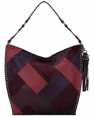 The Sak Silverlake Patchwork Leather Hobo Shoulder Bag in Cabernet