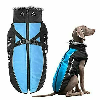 Didog Waterproof Dog Winter Jacket Coat Chest 23” Back 19” 20-30lbs Blue 2XL