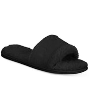 I.n.c. Womens Faux-Fur Slide Slippers, Size M-7/8