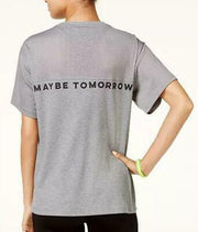 Material Girl Active Juniors Not Today Graphic T-Shirt,Small/Grey