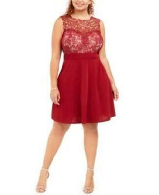 Love Squared Womens Plus Lace Textured Party Dress, Various Styles