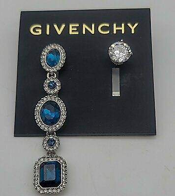 Givenchy Crystal and Stone Mix N Match Earrings with Cubic Zirconia Stud