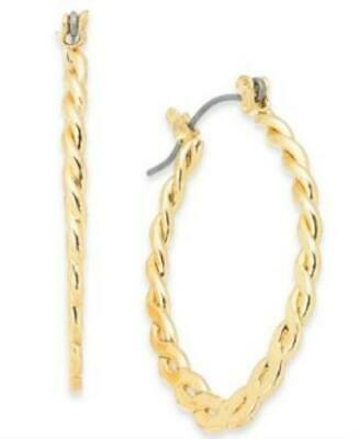 Charter Club Gold-Tone Medium Twisted Hoop Earrings