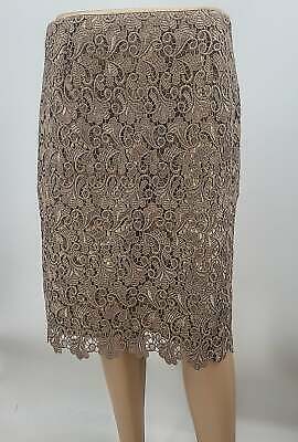 Tahari Luxe Skirt Champagne Shimmer, Size 6
