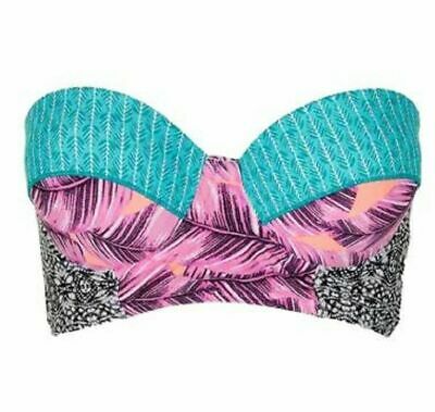 Hula Honey Juniors Leaf Breeze Underwire Push-up Midkini Swim Top