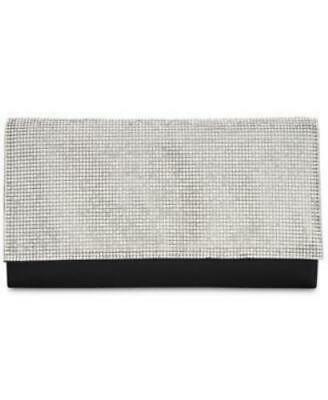 INC International Concepts Veronica Sparkle Clutch - Black