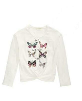 Belle Du Jour Big Girls Sequined Butterfly Sweatshirt, Size XL