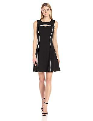 Julian Taylor Women's Chic Fit and Flare Peekaboo Dress, Size 14