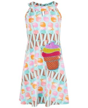 Us Angels Big Girls 2-Pc. Ice Cream-Print Dress & Purse Set, Size 10