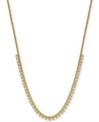 Argento Vivo Zirconia 18 Statement Necklace in 18k Gold-Plated Sterling Silver