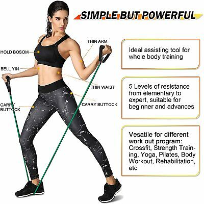 Exercise Resistance Bands With Handles, Comfortable and Non-Slip Handles With Do