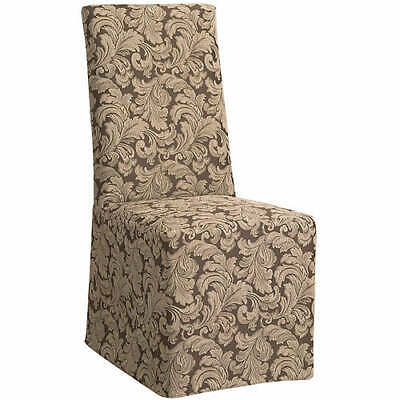 Sure Fit Scroll Dining Chair Cover in Brown