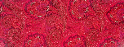 Vintage Bandana Red Wine Cotton Paisley Antique Handkerchief