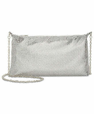 International Concepts Women's Tahlor Mesh Crossbody Pouch, Silver, Size OS