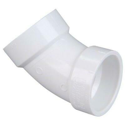 Nibco 4 in. PVC DWV 45-Degree Hub X Hub Elbow Fitting, White