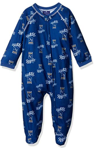 MLB Infant Royals Sleepwear All Over Print Zip Up Coverall