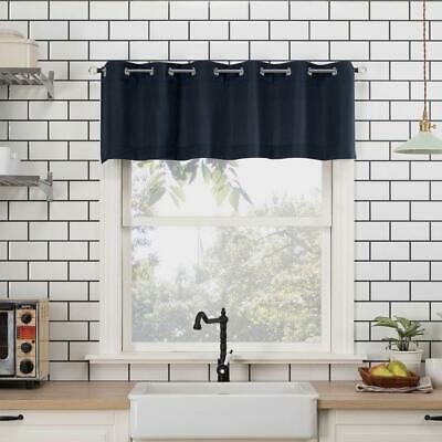 No. 918 Dylan Casual Textured Semi-Sheer Grommet Kitchen Curtain Valance (54 X 1