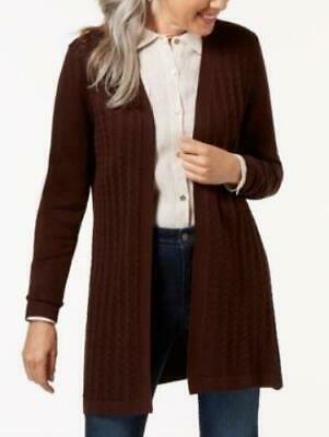 Karen Scott Petite Pointelle Duster Cardigan, Size PS