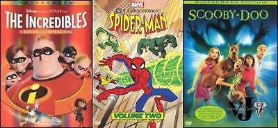 Family DVD 3 Bundle: The Incredibles, Scooby-Doo, Spiderman