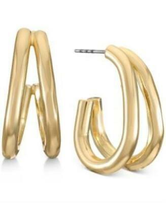 Alfani Gold-Tone Double-Row Open Hoop Earrings