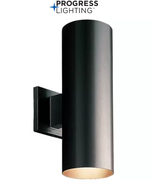 Progress Lighting P5675-LED Cylinder 2 Light LED Wall Sconce with Metal Cylinder