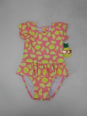 Sol Lemon Ruffle One Piece Bathing Suit in Pink Size 6