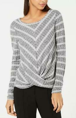 Bcx Juniors Striped Twist-Front Sweater Size XSmall