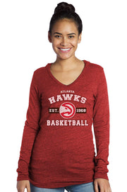 Majestic Athletic NBA Atlanta Hawks Womens Premium Triblend Hoodie