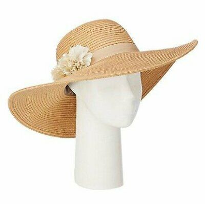 August Hat Company New Directions Natural Floppy Hat UPF 50+ One Size