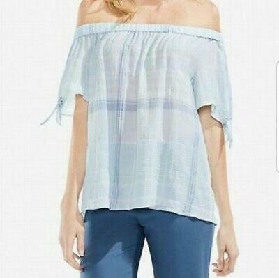 Vince Camuto Women's Crinkle Stretch Cotton Off The Shoulder Top, Size XS