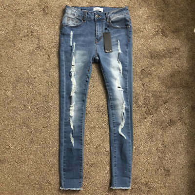 Between Us Juniors Stretch Distressed Cropped Jeans, Size 3