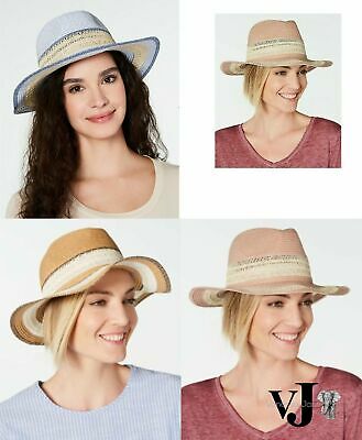 Inc Packable Raffia Panama Hat, Various Colors