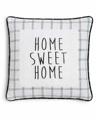 Lacourte Home Sweet Home 20X20 Square Decorative Pillow – White