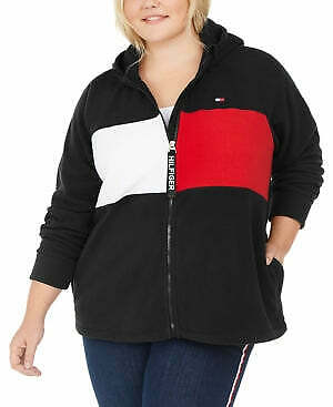 Tommy Hilfiger Sport Plus Size Colorblocked Hooded Jacket, Size 1X