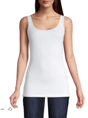 I.N.C. Women's Scoop Neck Sleeveless Tank Top, White, Size S/M