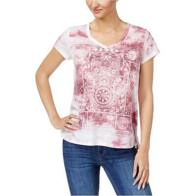 Style & Co. Womens Tie-Dyed Hamsa Graphic T-Shirt, Size Small