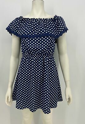 EM Short Polka Dot Print  Dress, Size Medium