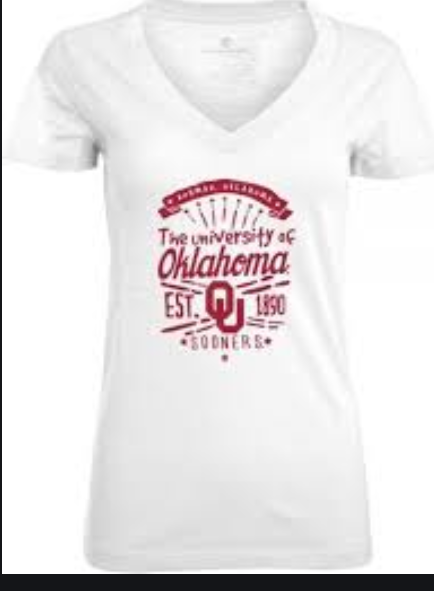 Levelwear NCAA Oklahoma Sooners Women Anthem Entice Ladies Tee, X-Large, White